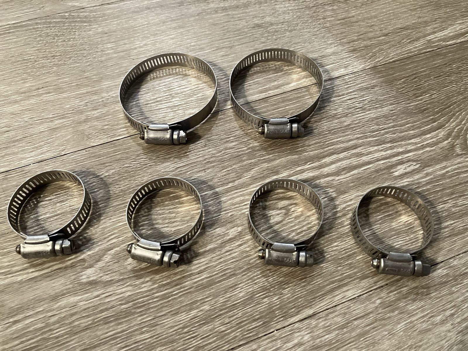 6 IDEAL TRIDON Hose Clamps