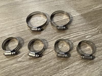 6 IDEAL TRIDON Hose Clamps