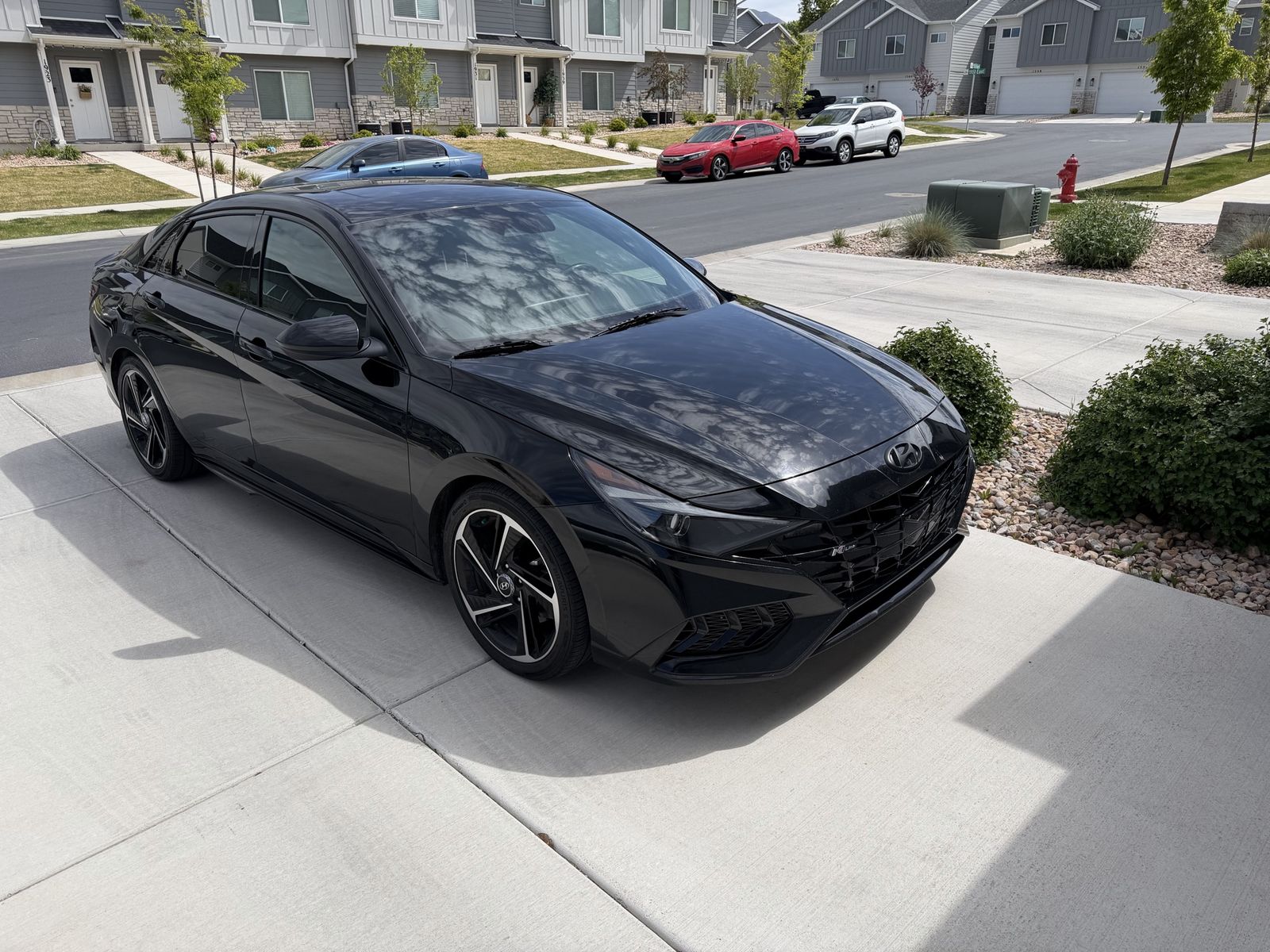 Black Hyundai Elantra N Line Sedan