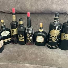 Decorative Skull glass bottles - $3 each