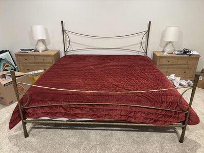 Pottery Barn King Size metal bed