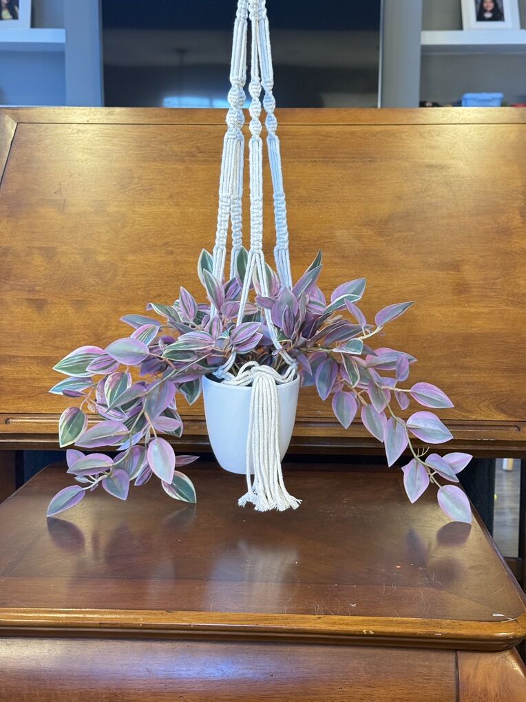 Hanging Pink And Green Artificial Plant