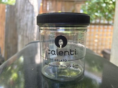 Plastic jars with screw-on lids