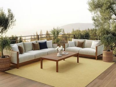 New. 9x12 Indoor/ Outdoor Yellow Area Rug