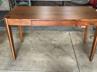 Solid Wood Writing Desk with Center Drawer