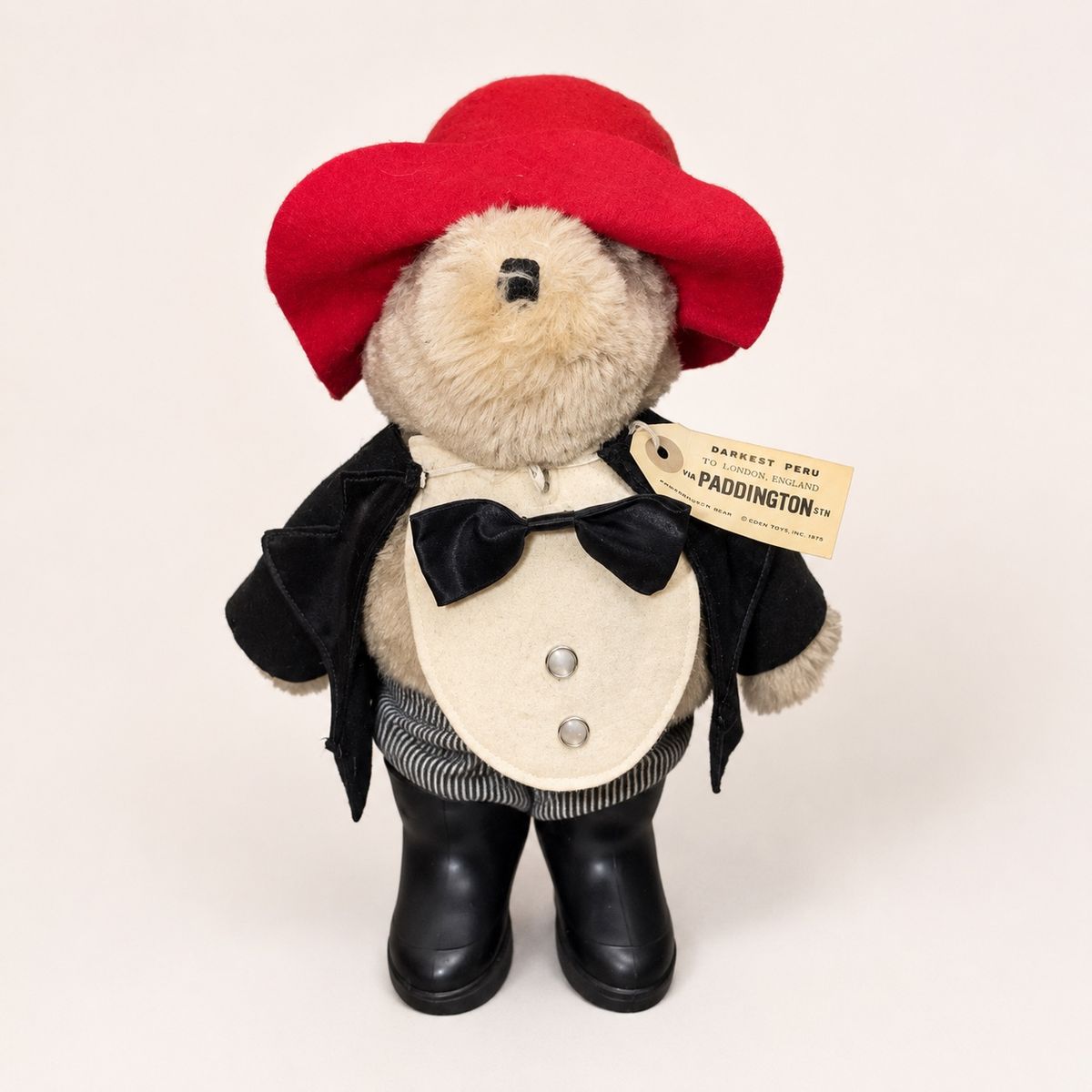 Vintage 1981 Eden Toys Paddington Bear Plush with Original Tag