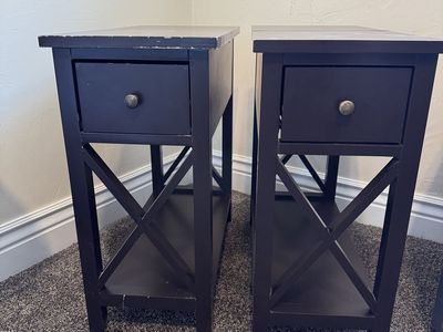 Set of narrow end tables or nightstands for sale in Mapleton