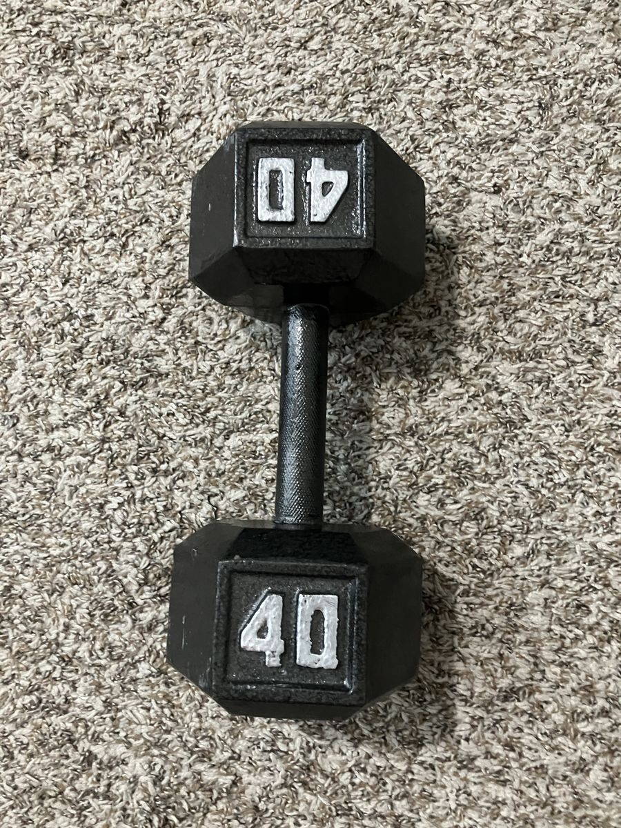 1-40 lb metal dumbbell