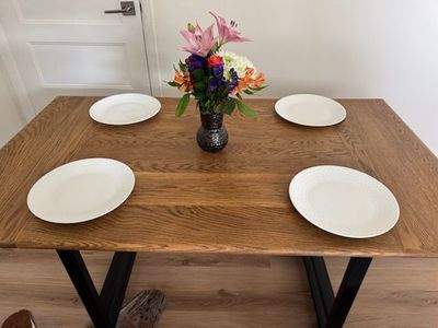 Handcrafted White Oak Dinning Table
