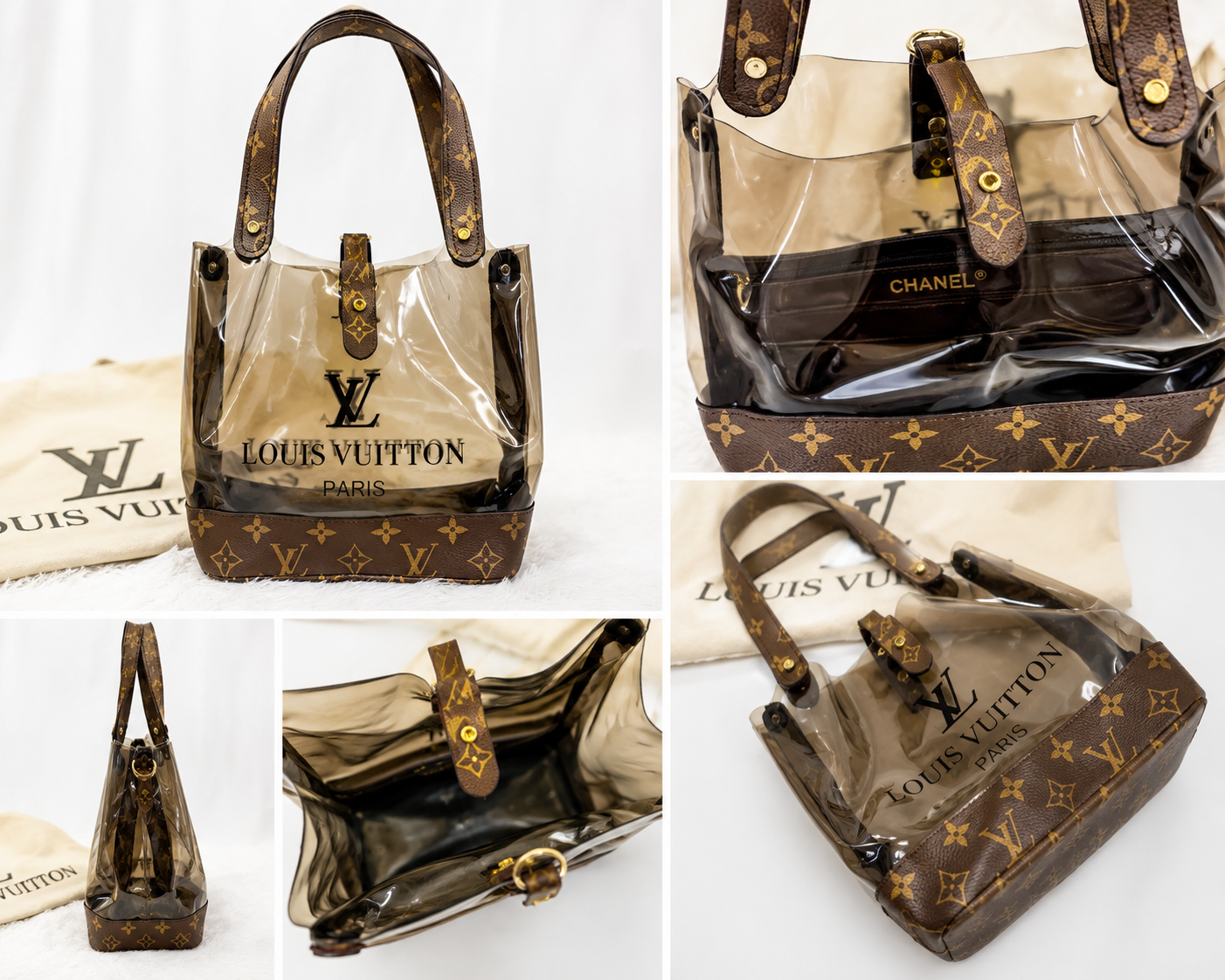 Clear Bags for Sports Shopping LV CC Totes New