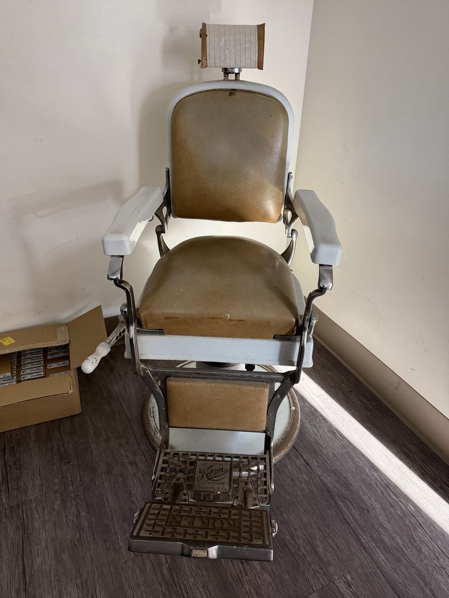 Vintage Koken Barber Chair - Antique