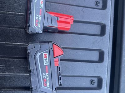 Milwaukee m18 and m12 batteries