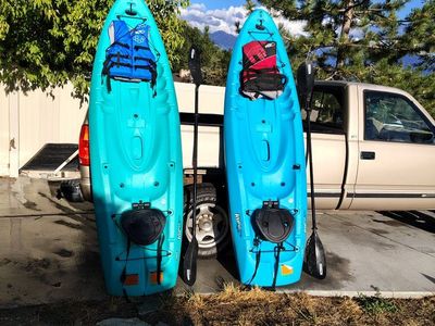 Lifetime Hydros Kayaks - Blue, Set of 2 with Paddles and Life Vests $125 each