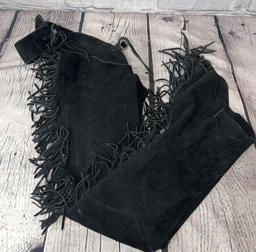 Black Suede Chaps