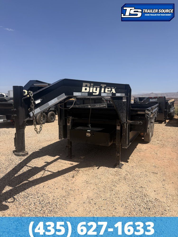 8.5x14 Big Tex Deckover Dump Trailer - 14K GVWR - Slide Out Ramps