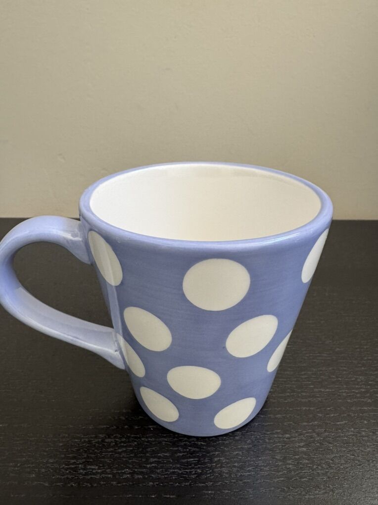 Sur La Table - Lilac / White Polkadot Coffee Mug