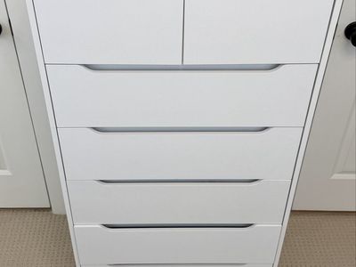 White Tall dresser 7 drawers