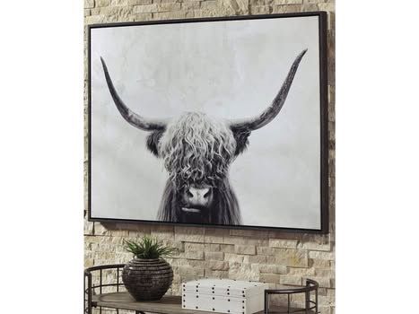 Massive Highland Cow Canvas - 4 Feet of Fluff
