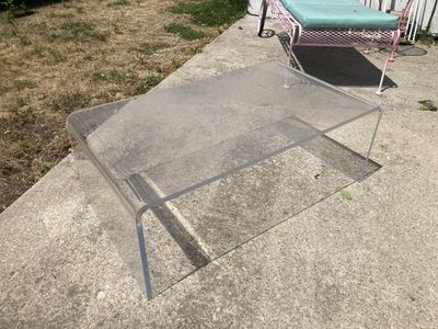 Lucite coffee table