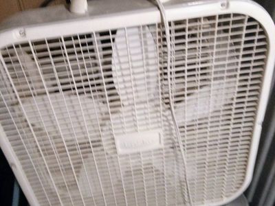 2 Lasko Box Fan - White, 3 Speed Settings, Portable Cooling