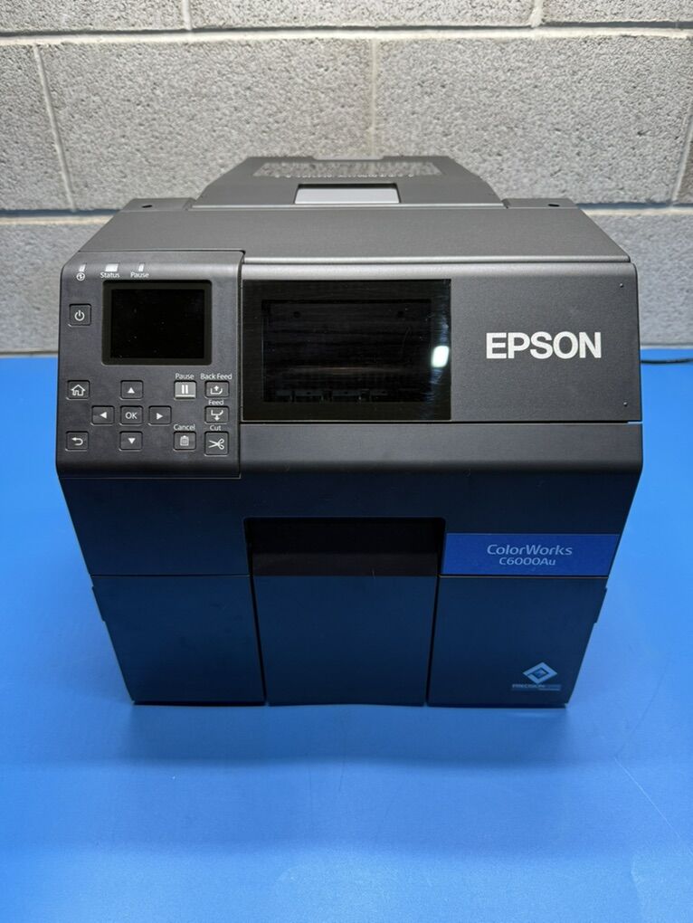 Epson ColorWorks C6000AU Color Label Printer — Powers On, Error 00080000 — For Parts/Repair