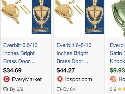 Everbilt 6-5/16 in. Satin Nickel Door Knocker - Brand New Hardware for Entry Doors