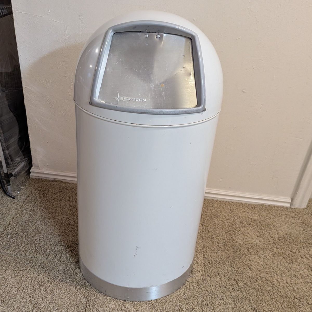 vintage Lawson bullet garbage can 31"
