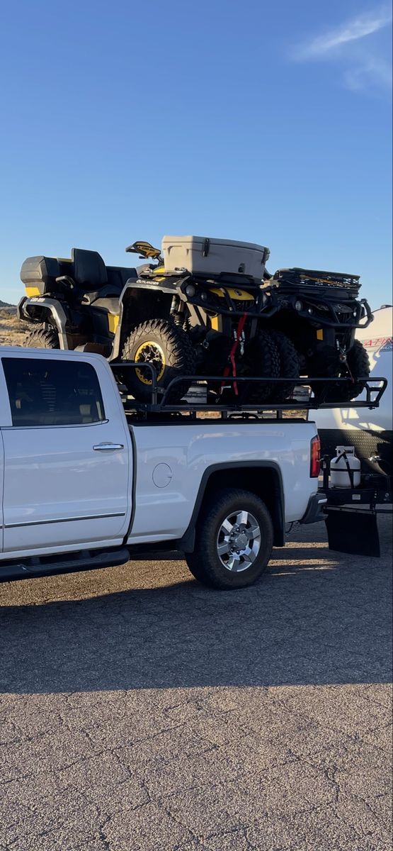 Factory Built ATV Truck Bed Rack with Long Ramps and Straps - Full-Size Trucks