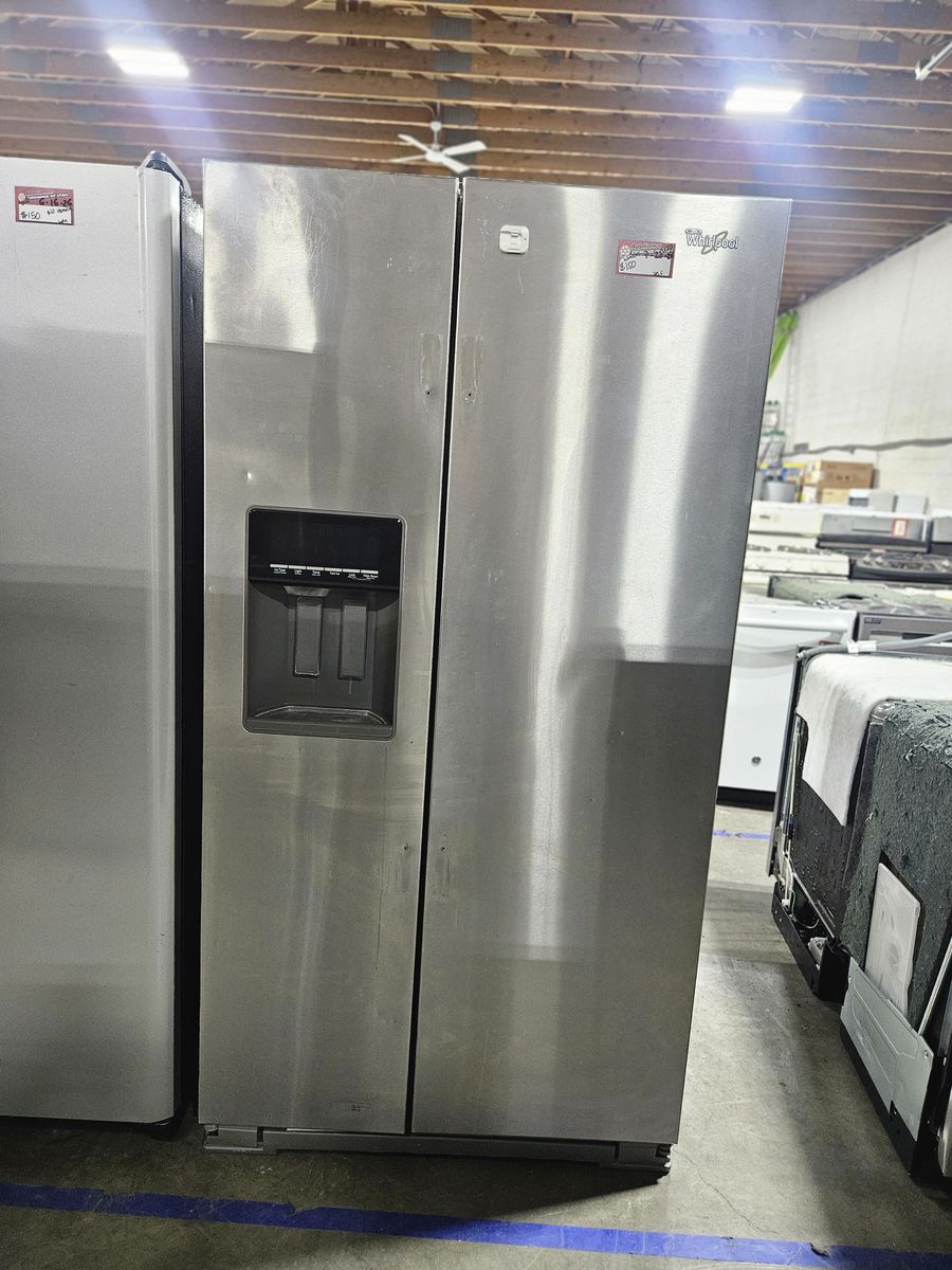 Whirlpool Stainless Steel Side-by-Side Refrigerator with Ice & Water Dispenser