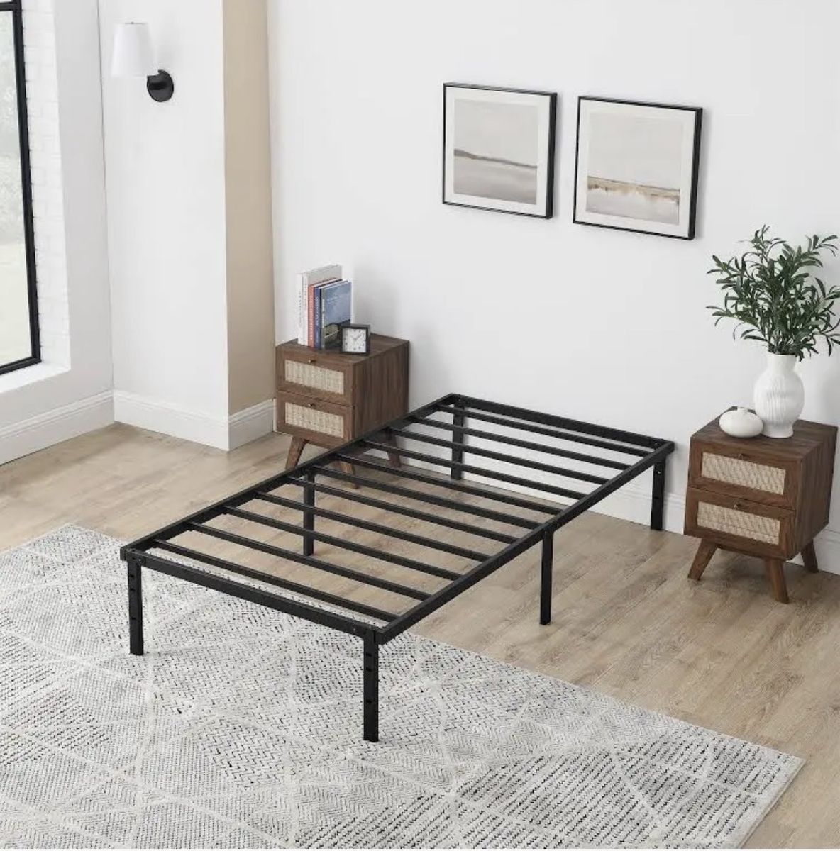 Twin platform bed bases