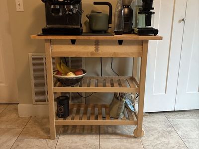IKEA FÖRHÖJA Birch Kitchen Cart / Coffee Bar