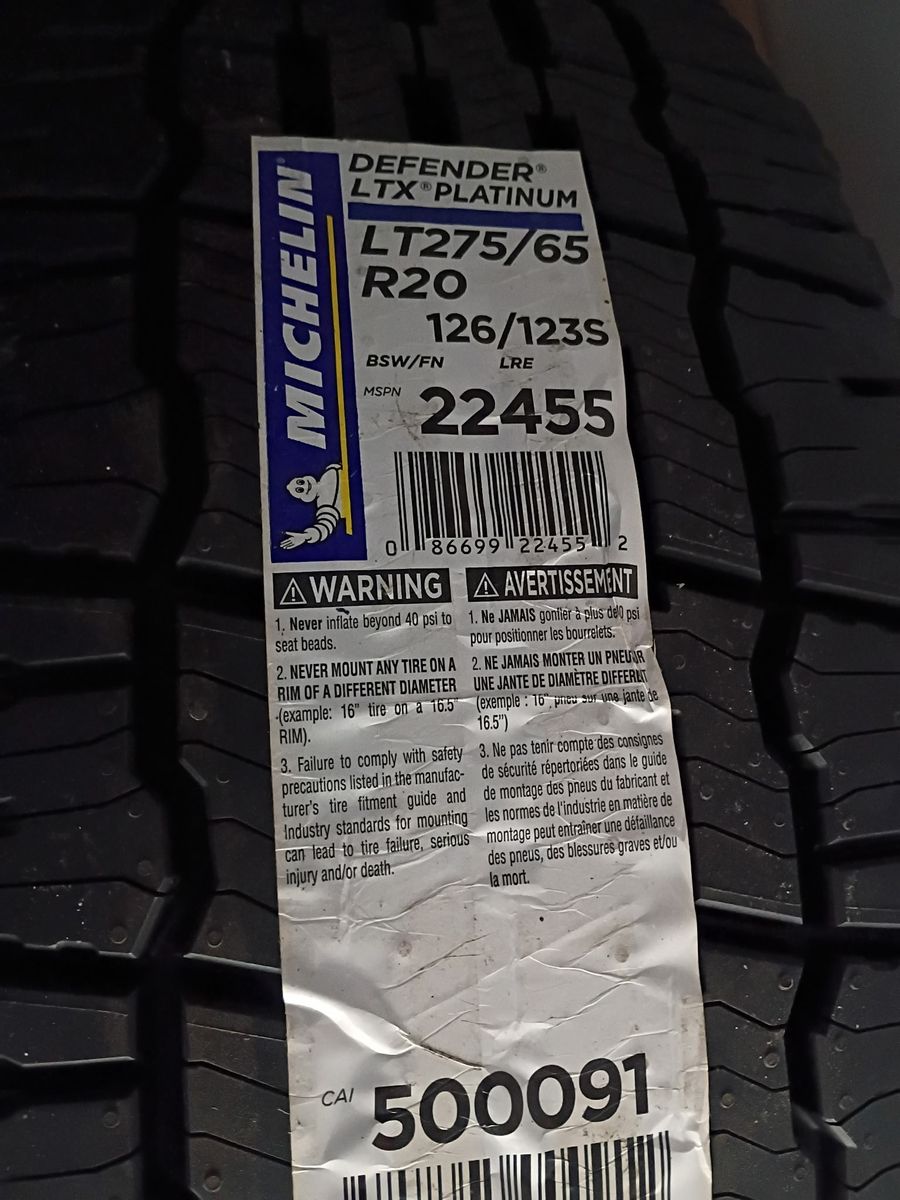 Michelin Defender LTX Platinum Tires