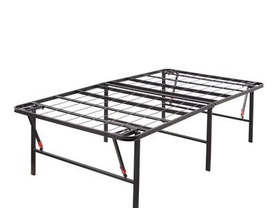Twin Black Foldable Bed Frame, 18 Inches, New