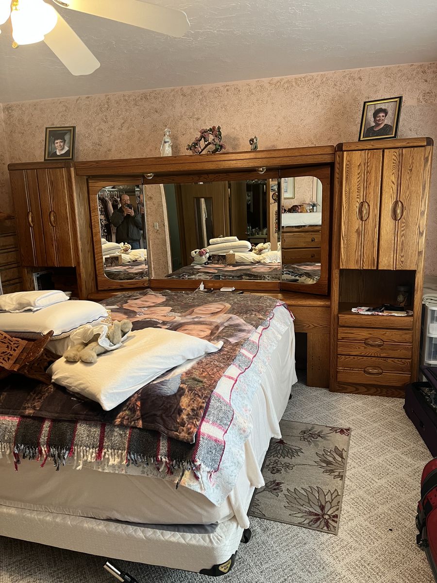 Headboard with Shelves