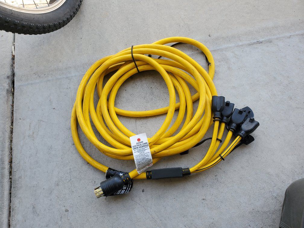 25ft 4 prong generator extension adapter