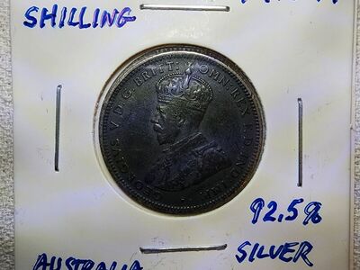 1916-M AUSTRALIA 1 SHILLING - 92.5% SILVER