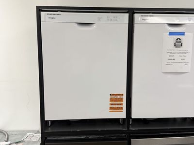 NEW WHIRLPOOL WHITE FRONT CONTROL DISHWASHER