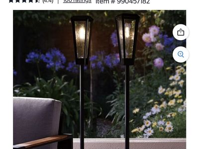 Member's Mark Draper Solar Lamp 2-Pack - Brand New / Opened Box