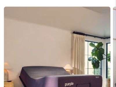 PurplePlus Queen Mattress - 2" GelFlex Grid, Ultra Comfort Layer, 11" Profile Height with adjustable base.