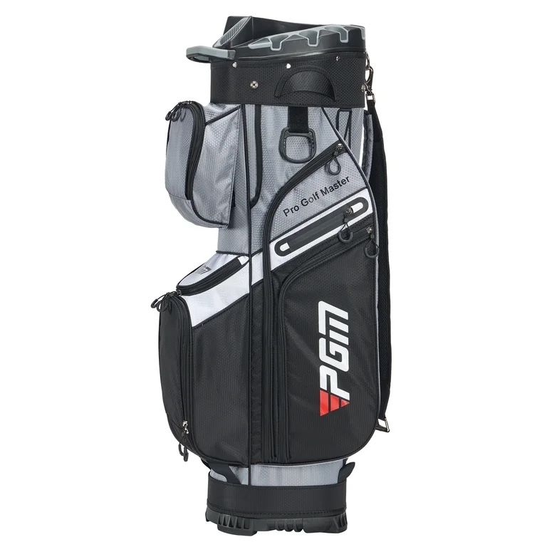 PGM Pro Golf Master Cart Bag Grey Black 14-Way Divider