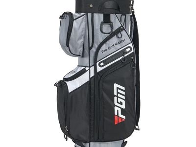 PGM Pro Golf Master Cart Bag Grey Black 14-Way Divider