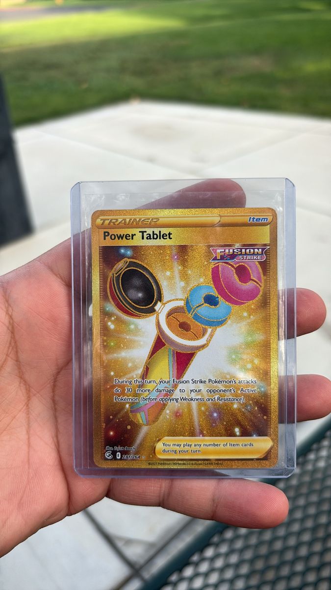 Pokémon TCG Power Tablet Gold Secret Rare #281/264 Sword & Shield Fusion Strike
