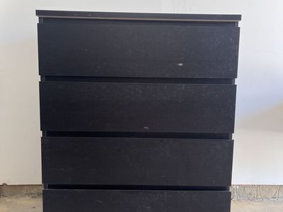 Ikea Malm Dresser - 4 drawer - Black