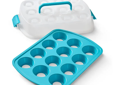 Pampered Chef Cupcake and Muffin Carrier Storage Container with Insert Tray
