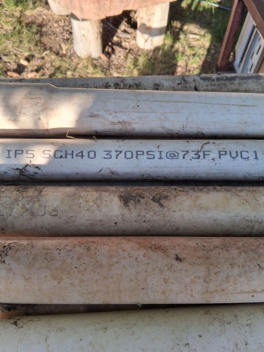 1 1/2" and 1 1/4" Pvc sch 40 ×16'