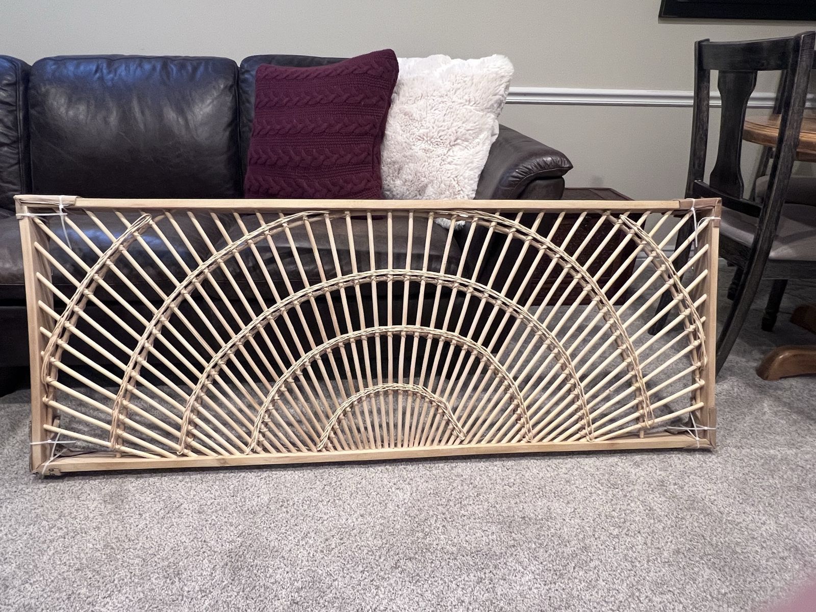 Queen Rattan Headboard