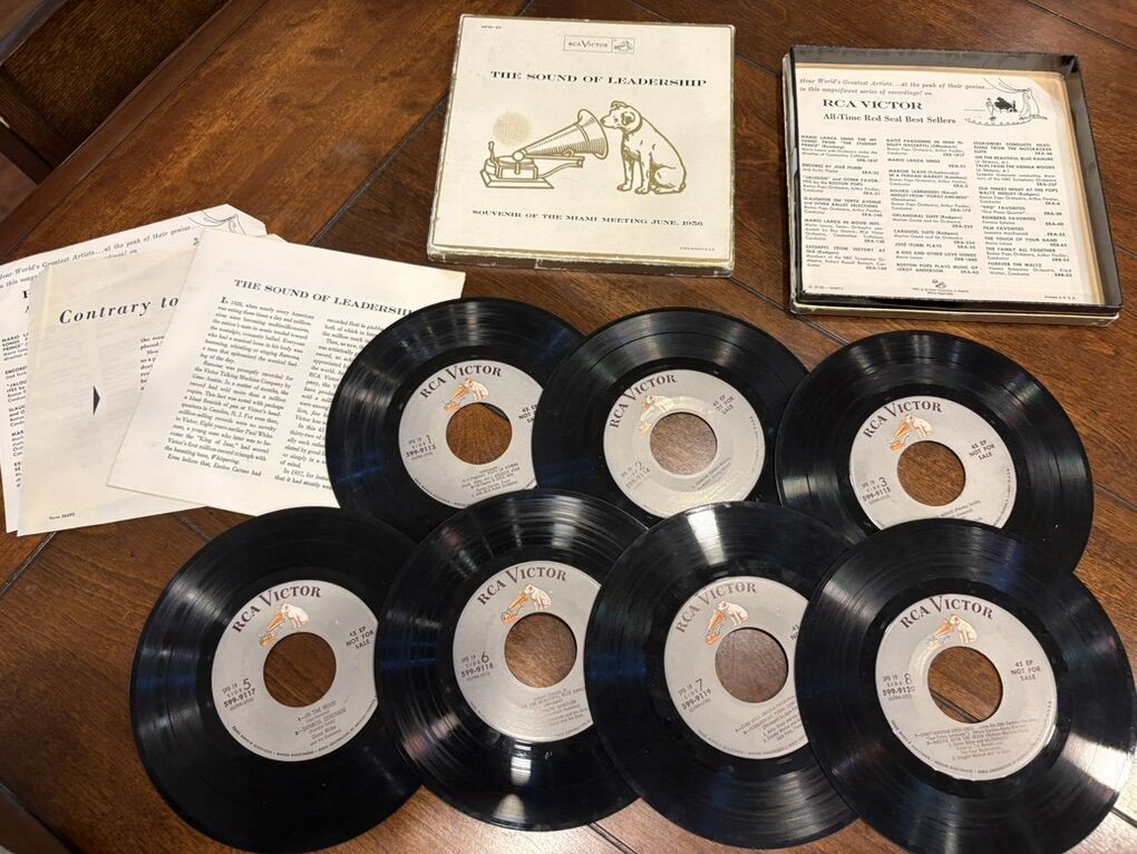 1956 Vinyl 45s W/ First Ever Elvis Before RCA