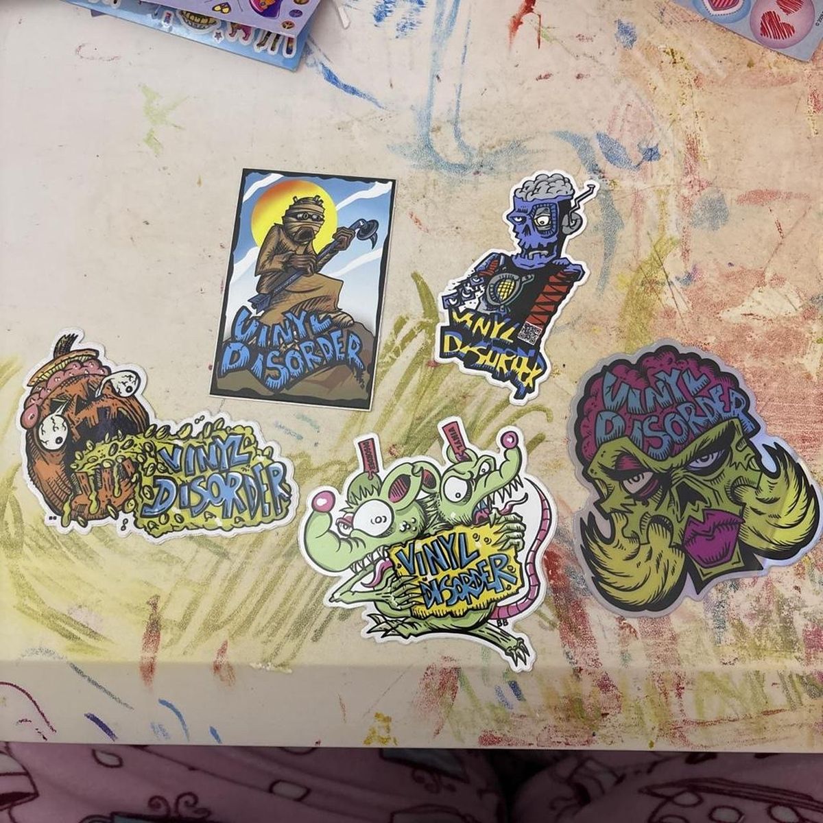 Vinyl Disorder Stickers - 5 Unique Designs, Zombie/Monster Theme