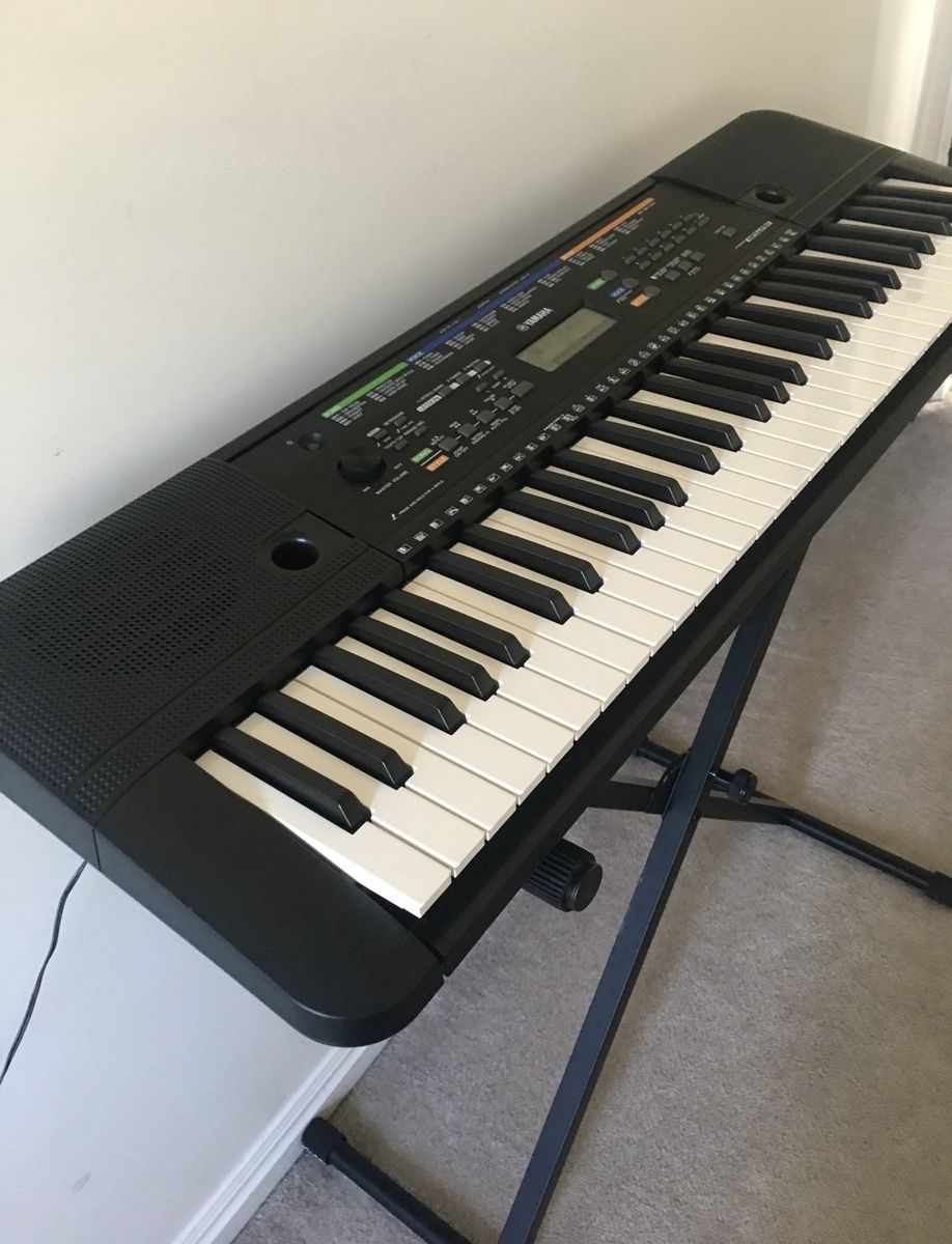 Yamaha Piano, Wall Adapter & Keyboard Stand