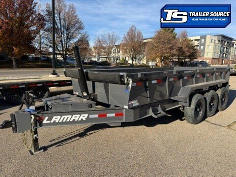 7x16 Lamar DT Dump Trailer - 24" Sides - 21K GVWR - 7 Gauge Floor, Telescopic